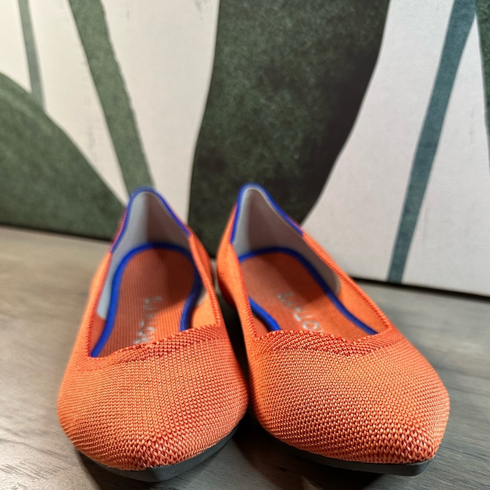 Rothy’s The Point (Retired) Persimmon Orange 8 Euc - image 3